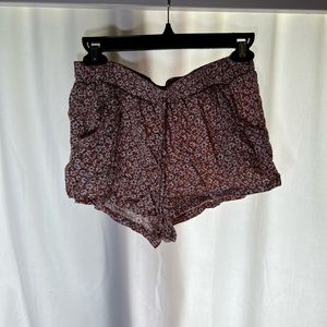 floral flare shorts